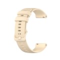 For Samsung Galaxy Watch 6 40mm 20mm Checkered Silicone Watch Band(Beige)
