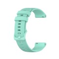 For Samsung Galaxy Watch 6 40mm 20mm Checkered Silicone Watch Band(Teal)
