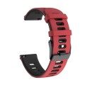 For Samsung Galaxy Watch 6 Classic 47mm 20mm Two-color Silicone Watch Band(Red + Black)