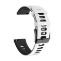 For Samsung Galaxy Watch 6 Classic 43mm 20mm Two-color Silicone Watch Band(White+Black)