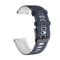 For Samsung Galaxy Watch 6 Classic 43mm 20mm Two-color Silicone Watch Band(Midnight Blue + White)