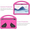 For Samsung Galaxy Tab S8 EVA Shockproof Tablet Case with Holder(Rose Red)