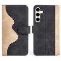 For Samsung Galaxy S24+ 5G Stitching Horizontal Flip Leather Phone Case(Black)
