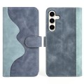 For Samsung Galaxy S24+ 5G Stitching Horizontal Flip Leather Phone Case(Blue)