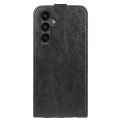 For Samsung Galaxy A15 R64 Texture Vertical Flip Leather Phone Case(Black)