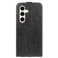 For Samsung Galaxy S24+ 5G R64 Texture Vertical Flip Leather Phone Case(Black)