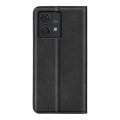 For Motorola Edge 40 Neo Retro-skin Magnetic Suction Leather Phone Case(Black)