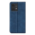 For Motorola Edge 40 Neo Retro-skin Magnetic Suction Leather Phone Case(Dark Blue)