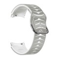 For Samsung Galaxy Watch 6 40mm Curved Texture Silicone Watch Band(Grey+White)