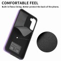 For Samsung Galaxy S22+ 5G Electroplating Skin-feel Leather Ring Card Wallet Phone Case(Purple)