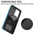For Samsung Galaxy S23 5G Electroplating Skin-feel Leather Ring Card Wallet Phone Case(Blue)