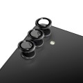 For Samsung Galaxy A24 NORTHJO Camera Lens Protector Tempered Glass CD Vein Metal Ring Film(Black)