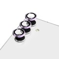 For Samsung Galaxy A24 NORTHJO Camera Lens Protector Tempered Glass CD Vein Metal Ring Film(Purple)