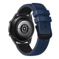 For Samsung Galaxy Watch3 41mm 20mm Mesh Two Color Silicone Watch Band(Dark Blue Black)