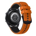 For Garmin Forerunner265 Music 22mm Mesh Two Color Silicone Watch Band(Orange Black)