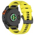 For Garmin Fenix 6X GPS Sports Two-Color Quick Release Silicone Watch Band(Yellow+Black)