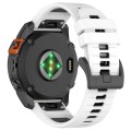 For Garmin Fenix 5X Sapphire / GPS / Plus Sports Two-Color Quick Release Silicone Watch Band(White+B
