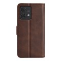 For Motorola Edge 40 Neo Dual-side Magnetic Buckle Horizontal Flip Leather Phone Case(Brown)