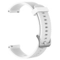 For Samsung Galaxy Watch 6 Classic 47mm 20mm Diamond Textured Silicone Watch Band(White)