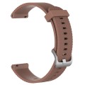 For Samsung Galaxy Watch 6 Classic 47mm 20mm Diamond Textured Silicone Watch Band(Brown)