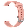 For Huawei Watch 2 20mm Diamond Textured Silicone Watch Band(Pink)