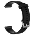 For Garmin Vivoactive 4S 18mm Diamond Textured Silicone Watch Band(Black)