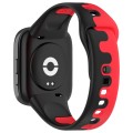 For Redmi Watch 3 Active Stitching Two Color Silicone Watch Band(Black Red)