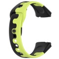 For Redmi Watch 3 Active Stitching Two Color Silicone Watch Band(Black Green)