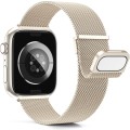 For Apple Watch Ultra 49mm Milan Double Magnetic Steel Mesh Watch Band(Starlight Color)