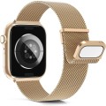 For Apple Watch Ultra 49mm Milan Double Magnetic Steel Mesh Watch Band(Rose Gold)