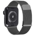For Apple Watch 8 45mm Milan Double Magnetic Steel Mesh Watch Band(Gray)