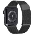 For Apple Watch 6 40mm Milan Double Magnetic Steel Mesh Watch Band(Black)