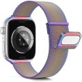 For Apple Watch 3 38mm Milan Double Magnetic Steel Mesh Watch Band(Color)