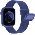 For Apple Watch 3 42mm Milan Double Magnetic Steel Mesh Watch Band(Blue)