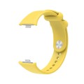 For Xiaomi Mi Band 8 Pro Solid Color Reverse Buckle Silicone Watch Band(Yellow)