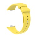 For Xiaomi Mi Band 8 Pro Solid Color Reverse Buckle Silicone Watch Band(Yellow)