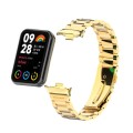 For Xiaomi Mi Band 8 Pro Three Bead Metal Stainless Steel Watch Band(Gold)