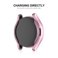 For Samsung Galaxy Watch6 Classic 43mm ENKAY Hat-Prince Electroplated Soft TPU Case + 0.2mm 9H Glass