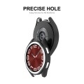 For Samsung Galaxy Watch6 Classic 43mm ENKAY Hat-Prince Electroplated Hard PC Case + 0.2mm 9H Glass