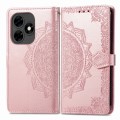 For Tecno Itel S23+ Mandala Flower Embossed Leather Phone Case(Rose Gold)