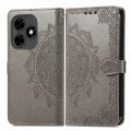 For Tecno Itel S23+ Mandala Flower Embossed Leather Phone Case(Gray)