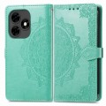 For Tecno Itel S23+ Mandala Flower Embossed Leather Phone Case(Green)