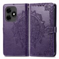 For Tecno Itel S23+ Mandala Flower Embossed Leather Phone Case(Purple)