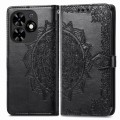 For Tecno Spark Go 2024 Mandala Flower Embossed Leather Phone Case(Black)