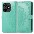 For Tecno Spark Go 2024 Mandala Flower Embossed Leather Phone Case(Green)