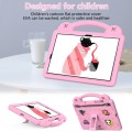 For Samsung Galaxy Tab S9 FE / X510N Handle Kickstand Children EVA Shockproof Tablet Case(Pink)