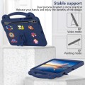 For Samsung Galaxy Tab S9 FE+ 12.4 X610N Handle Kickstand Children EVA Shockproof Tablet Case(Navy B