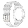 For Samsung Galaxy Watch6 44mm TPU Integrated Silicone Watch Band(Transparent White)
