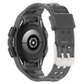 For Samsung Galaxy Watch6 44mm TPU Integrated Silicone Watch Band(Transparent Black)