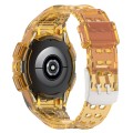 For Samsung Galaxy Watch6 44mm TPU Integrated Silicone Watch Band(Transparent Orange)